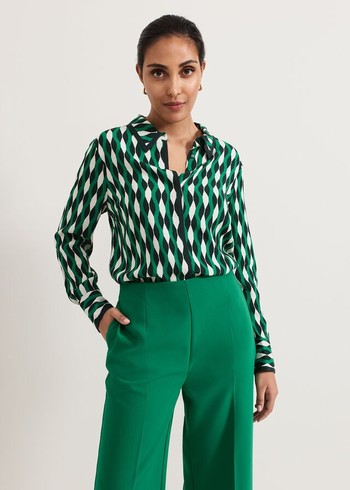 Phase Eight Petite Rita Shirts Green Canada | SRLBTM-297